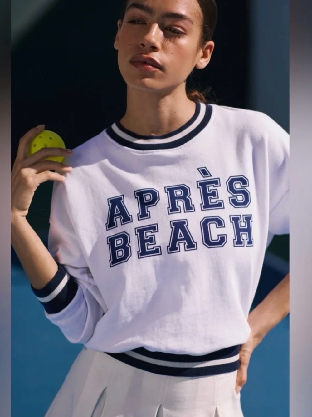 Anthropologie Sundry “Après Beach” Cropped Sweatshirt – Womens Medium – NWOT